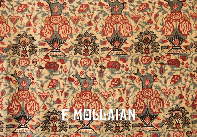 Alfombra Persa Semi-Antigua Tehran Lana y Seda n°:81400650